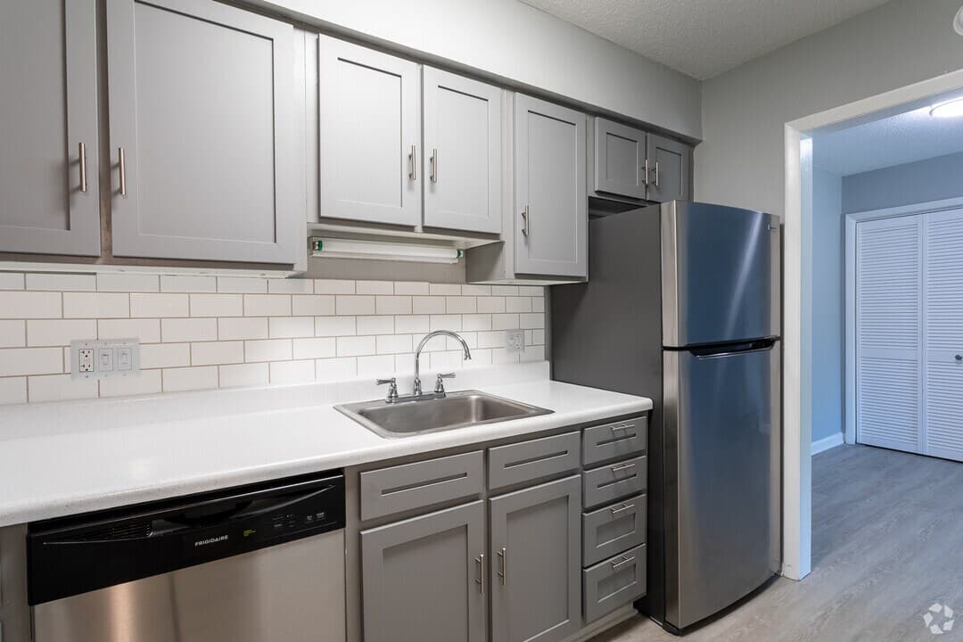 Renovated kitchen interior at The Pearl at High Point